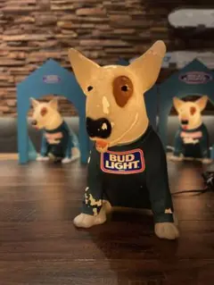 BUD LIGHT バドライト マッケンジー ブルテリア犬　バド犬 80's BUD LIGHT バド犬ライトサイン Spuds Mackenzie ｜ glow