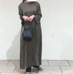 ユナイテッドアローズ　オケージョン　ロングドレス　オリーブカラー