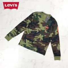 新品 Levi's カモフラ柄クルーネックカットソー 迷彩 サイズM*CD881