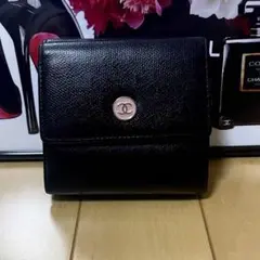 CHANEL シャネル 三つ折り財布 ココボタン