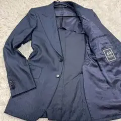 極美品✨SOVEREIGN ソブリン シルク テーラード ネイビー 46 M