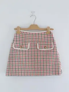 【美品】MIUMIU ミュウミュウ チェックウールスカート