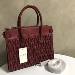 FURLA フルラハンドバッグ ショルダーバッグ ワインレッド