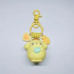 【Sale‼️】じゃらじゃらキーホルダー　ぽむぽむぷりん　黄色