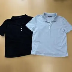 ZARAポロシャツ 2枚セット 黒 水色 半袖