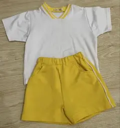 ジャクエツ jakuets 体操服 上下 100cm 白 イエロー