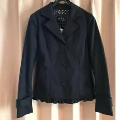 アニエス tob by agnesb ジャケット ネイビー フリル ベルト