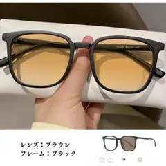 調光 偏光 メガネ TR90 メンズ ウェリントン 紫外線カット 軽量