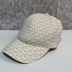 マイケルコース MKロゴ キャップ ベージュ✖️ホワイト