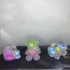 LED 光るリング ハート クマ リボン 型