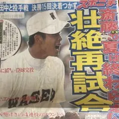 甲子園。早稲田実業再試合優勝