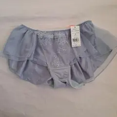 フリル付き薄い青のメッシュショーツ M