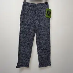 最安値❣️ブラック　花柄　パンツ　ステテコ　ウエストゴム　綿100% M 新品