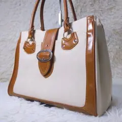 BASIC BELLONI ハンドバッグ トートバック キャンバス レザー