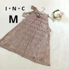 インターナショナルコンセプト ノースリーブカットソー ゴールド ラメ/M