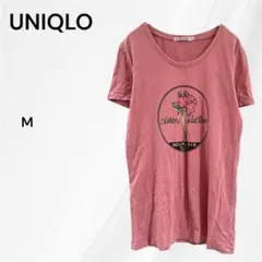 ユニクロ　UNIQLO　UT　Tシャツ　プリント　半袖　M　ピンク