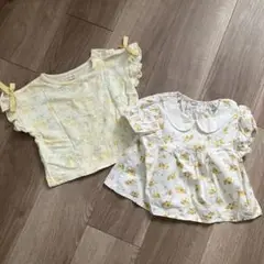 【80サイズ】イエロー系Tシャツ2枚セット