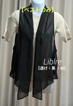 再☆お値下げ☆レディース♡おしゃれベスト【透け黒・M】