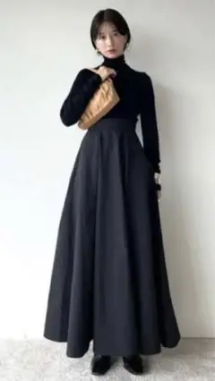 CLANE クラネ VOLUME FLARE MAXI SKIRT”