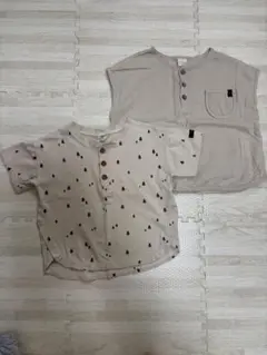 値下げ中futafuta tete a tete Tシャツ2枚　90サイズ