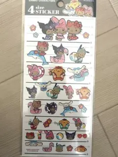 日焼けサンリオキャラクター 4サイズステッカーセット