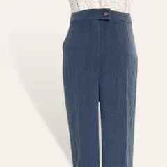 ❤️美品 カールラガーフェルド グレー 美シルエット テーパード パンツ S