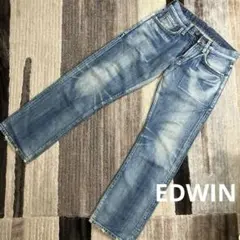 EDWIN エドウィン 504 デニム　ジーンズ　ダメージ　サイズ28/31