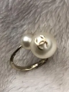 CHANEL ココマークWパールリング