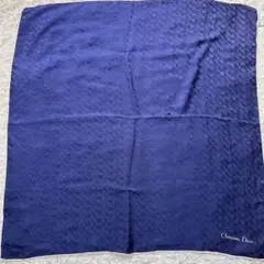 【ほぼ未使用】Christian Dior スカーフ トロッター ネイビー