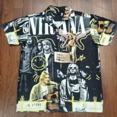 NIRVANA 開襟シャツ、ニルバーナ、ハードロック系シャツ