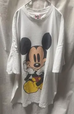 激レアヴィンテージasaprocky着ミッキープリントTシャツフェードネイビー紺 激レアヴィンテージasaprocky着ミッキープリントTシャツフェード
