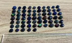 ハンドメイドアクセサリーご制作用　ブラックオパールビーズ＆ルースセット