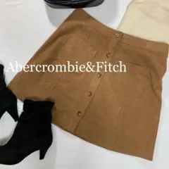 ★【美品】Abercrombie&Fitch エコスエード　前ボタンスカート