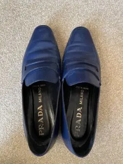 プラダ PRADA ローファー ネイビー