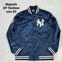 【美品】Majestic ニューヨーク・ヤンキーススタジャン XS 160cm 大人気】 90s Yankees ヤンキース スタジャン majestic
