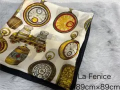 La Fenice 時計柄 スカーフ 約89cm