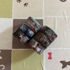 カラフルな動物イラストマスキングテープ4個セット