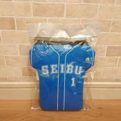 新品 西武　 栗山 1 ユニフォーム型ポーチ 栗山選手
