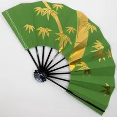 扇子 舞扇子 金箔竹 抹茶