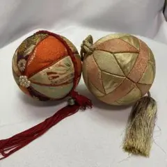 和装・和小物 伝統的な装飾ボール2個セット