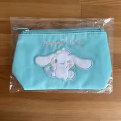 シナモンロール×ロリエ　コラボレーションキャンペーン　オリジナルポーチ　水色