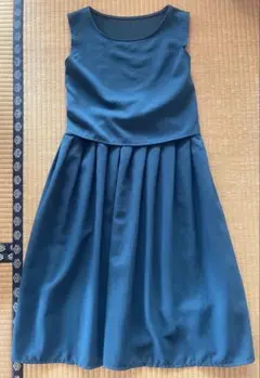 ロン都　chris montez ワンピース　ノースリーブ　ブルー
