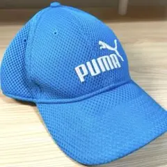 PUMA メッシュキャップ　子ども 青　54〜57