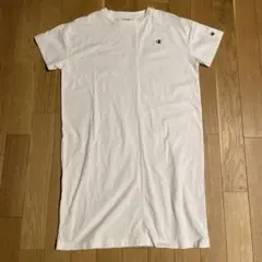 Champion 半袖ひざ丈ワンピース ホワイト