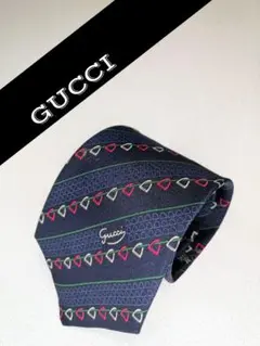 【美品‼️】GUCCI ネクタイ シルク100% 三角柄 ストライプ柄