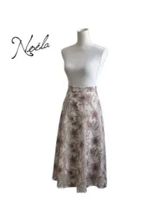 ★ Noela ノエラ　メッシュ　刺繍　花柄　ロング　フレア　スカート