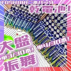 東芝アルカリ乾電池 単3/30本 単4/30本