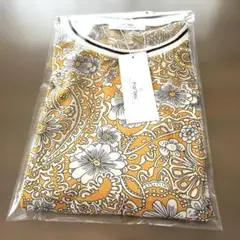 新品タグ付 花柄×ペイズリー模様 リゾート風トップス YELLOW