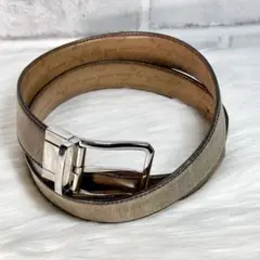 初期モデル／希少☆BERLUTI　ベルト　Bボリュート　ビジネス等 B ボリュート スクリットレザー 35MM リバーシブルベルト