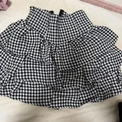 Lovilyn ラヴィリン 三段フリルミニスカート 千鳥 チェック Sサイズ